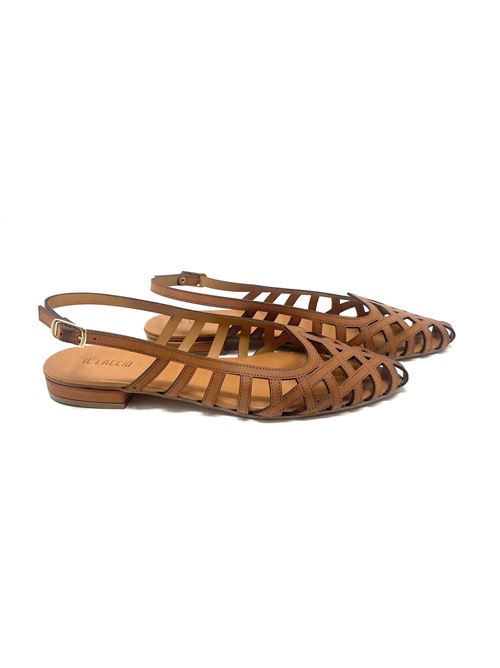 Slingback donna  traforata con scollo a cuore IL LACCIO | D20-ROCKVITELLOCUOIO